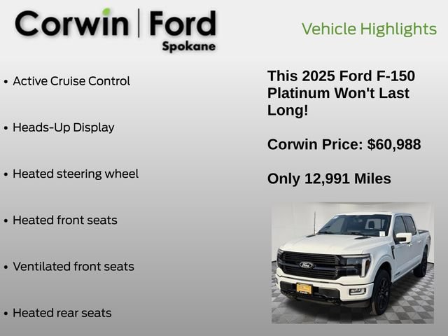 Certified 2025 Ford F150 Platinum AWD/4WD image 13