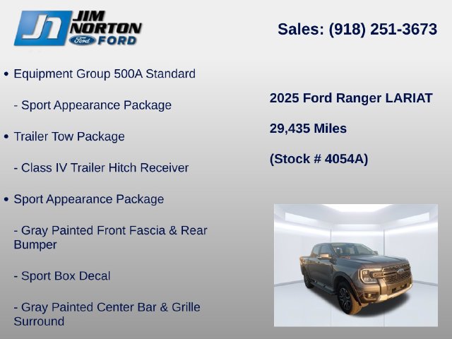 Certified 2025 Ford Ranger Lariat w/ FX4 Off-Road Package AWD/4WD image 8