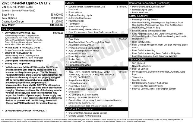 Used 2025 Chevrolet Equinox EV LT w/ Convenience Package FWD image 37