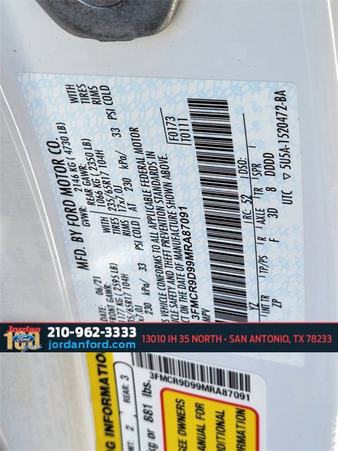 Certified 2021 Ford Bronco Sport Badlands w/ Badlands Package image 33