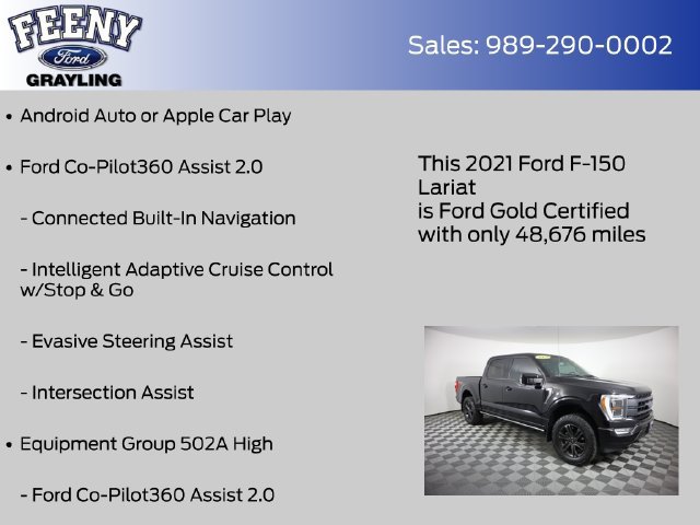 Certified 2021 Ford F150 Lariat w/ Equipment Group 502A High AWD/4WD image 8
