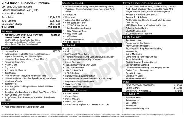 Used 2024 Subaru Crosstrek 2.0i Premium image 36