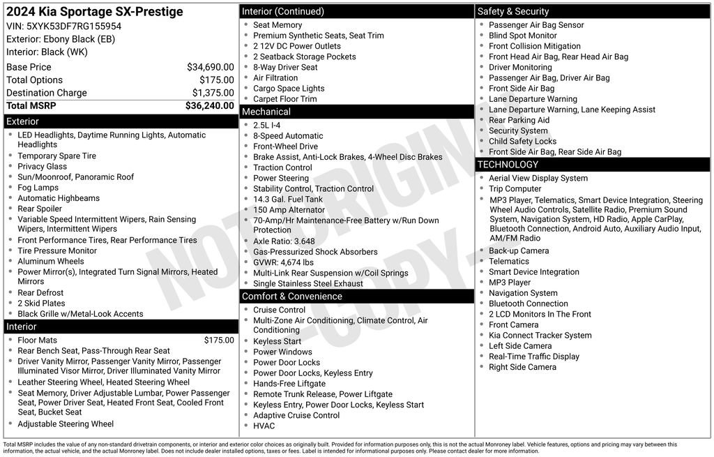 Used 2024 Kia Sportage SX FWD image 5