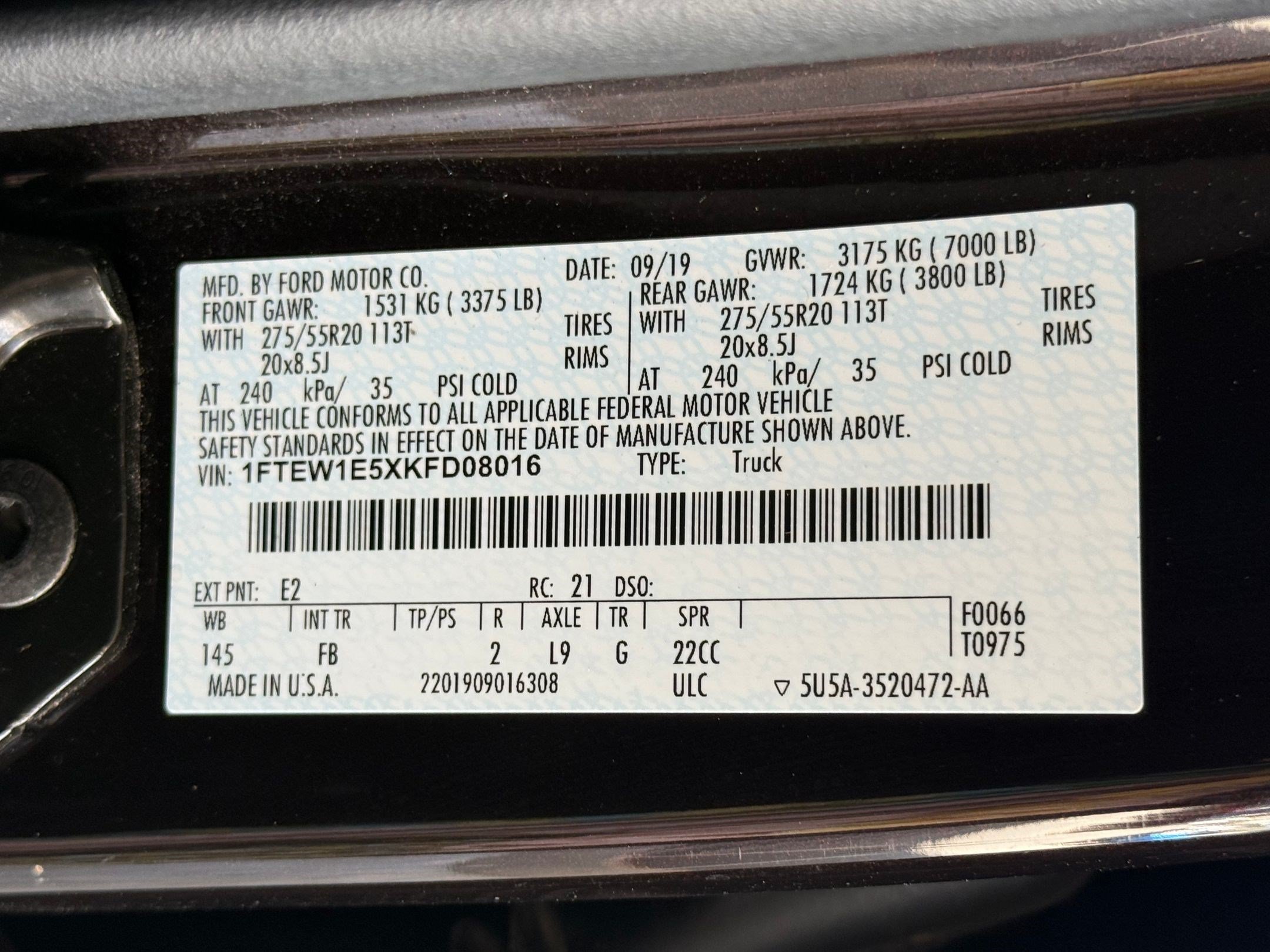 Certified 2019 Ford F150 XLT w/ Equipment Group 302A Luxury AWD/4WD image 24