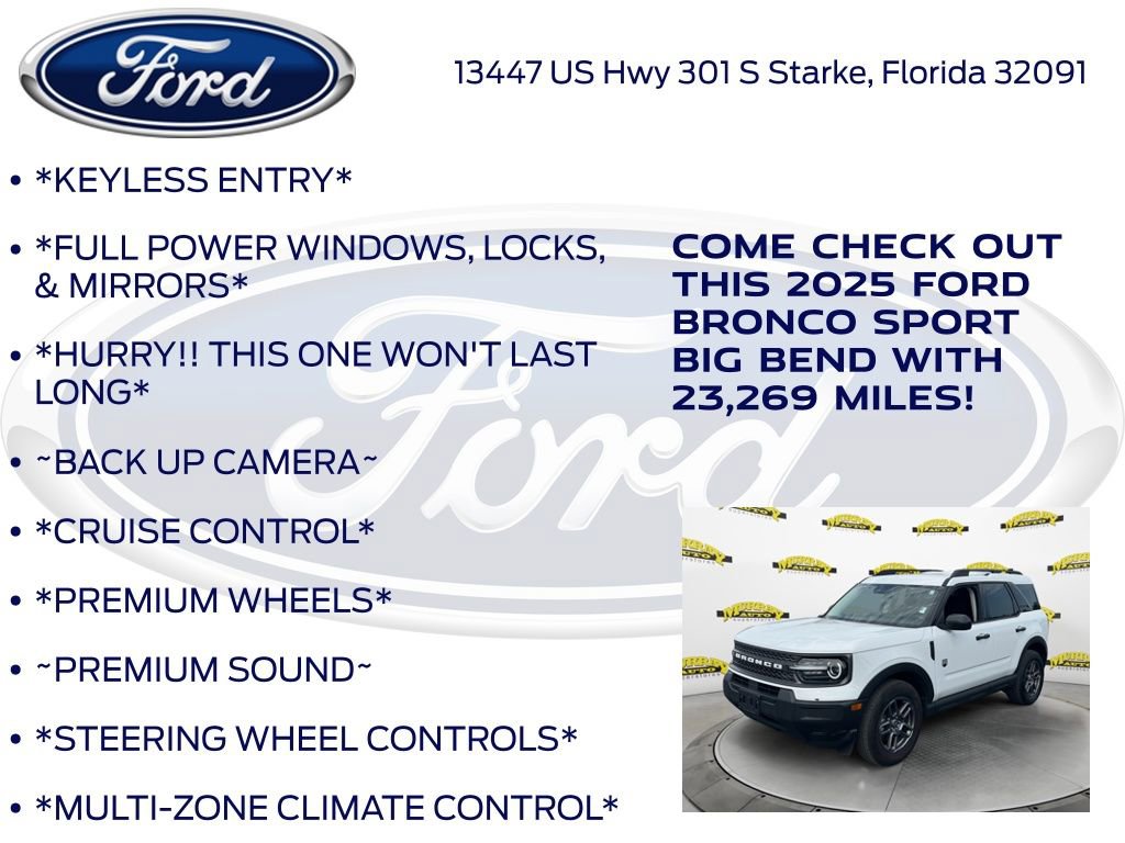 Certified 2025 Ford Bronco Sport Big Bend AWD/4WD image 12
