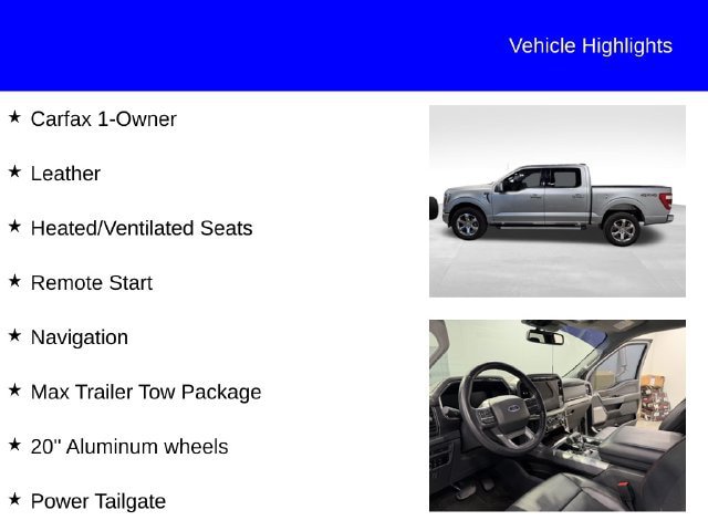 Certified 2023 Ford F150 Lariat w/ Equipment Group 502A High AWD/4WD image 2
