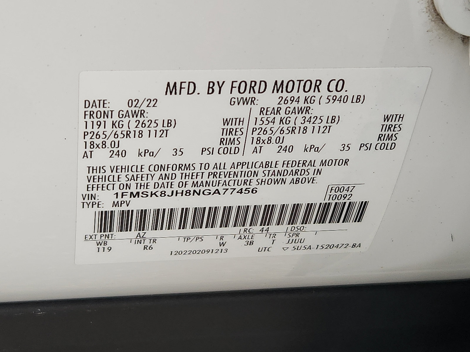 Certified 2022 Ford Explorer Timberline AWD/4WD image 27
