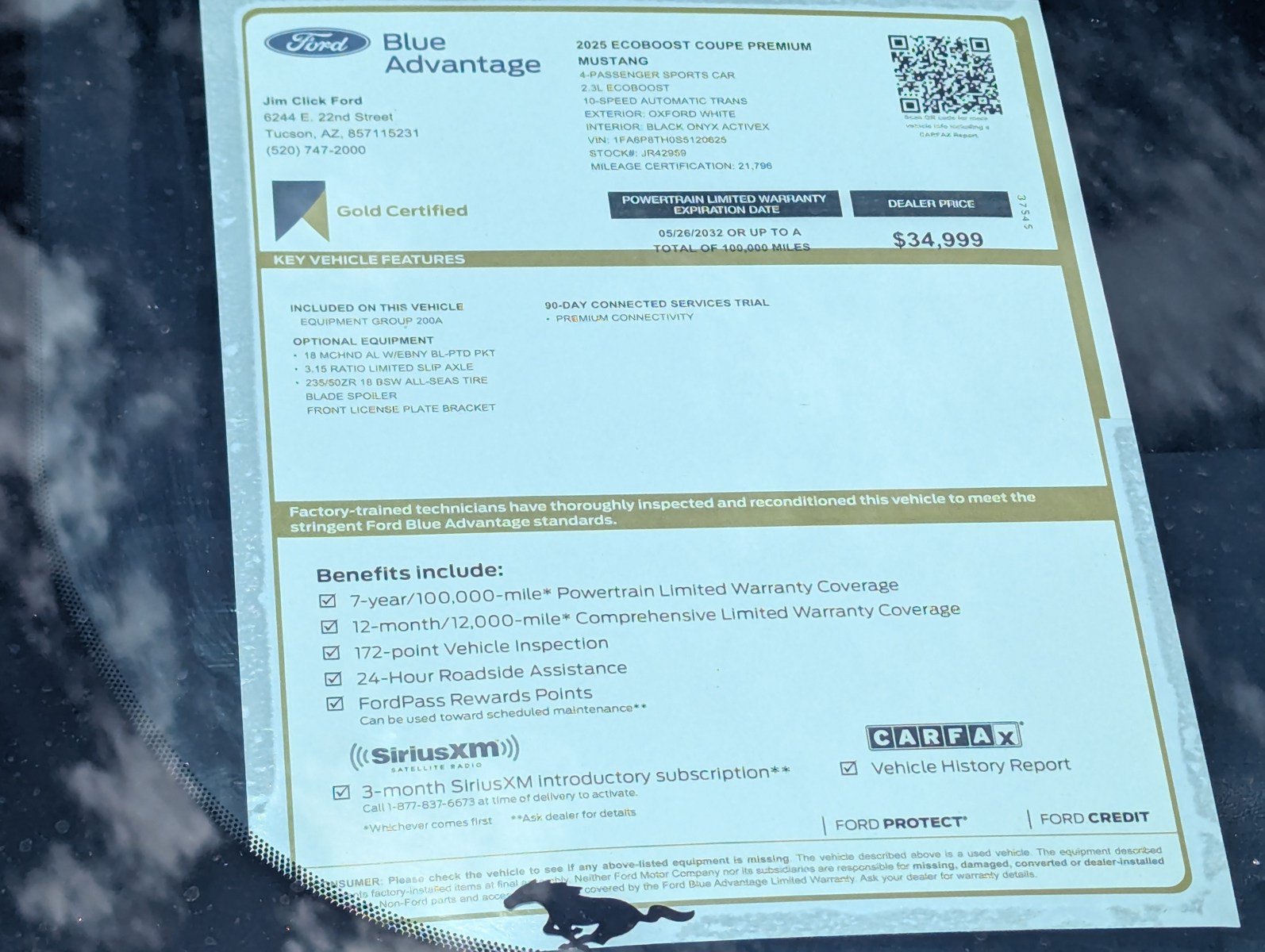 Certified 2025 Ford Mustang Premium RWD image 12