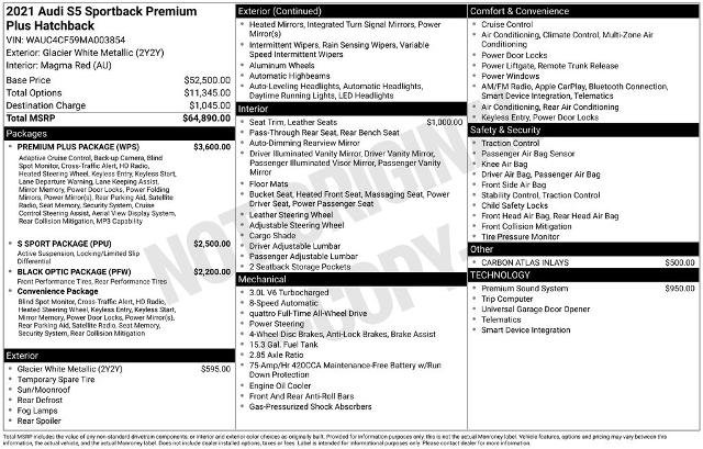 Used 2021 Audi S5 Premium Plus w/ Premium Plus Package image 5