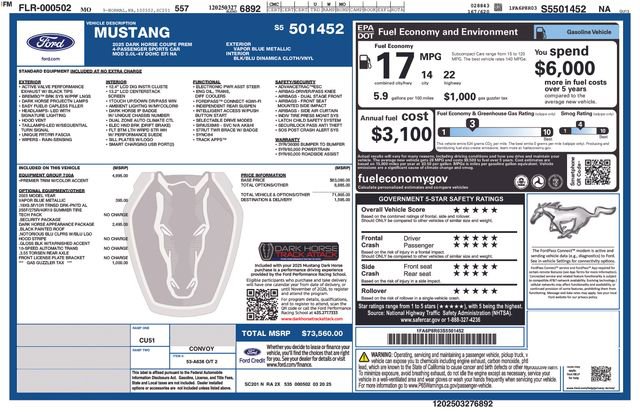 Certified 2025 Ford Mustang Dark Horse image 38
