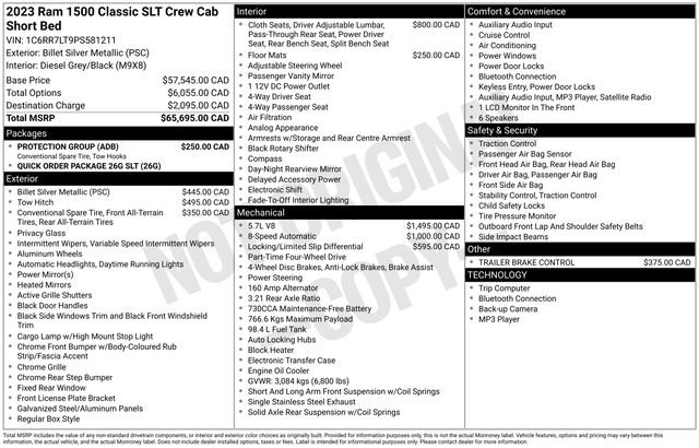 Used 2023 RAM 1500 Classic SLT w/ Protection Group AWD/4WD image 27