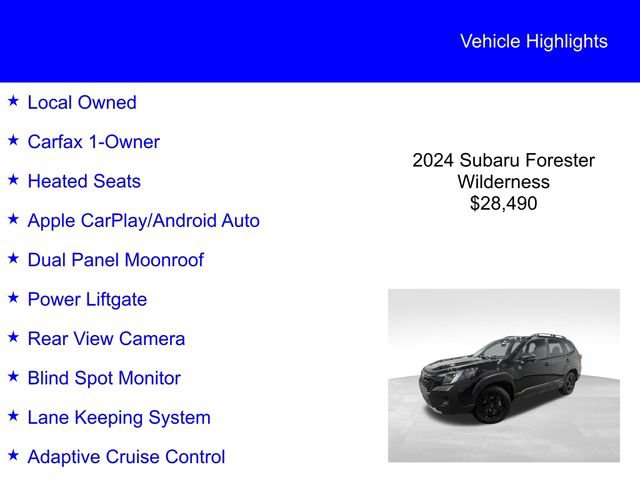 Used 2024 Subaru Forester Wilderness AWD/4WD image 2