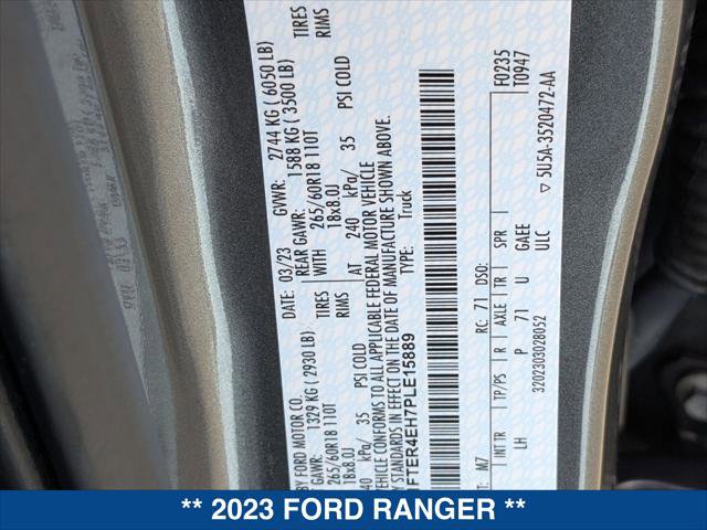 Certified 2023 Ford Ranger XLT RWD image 24