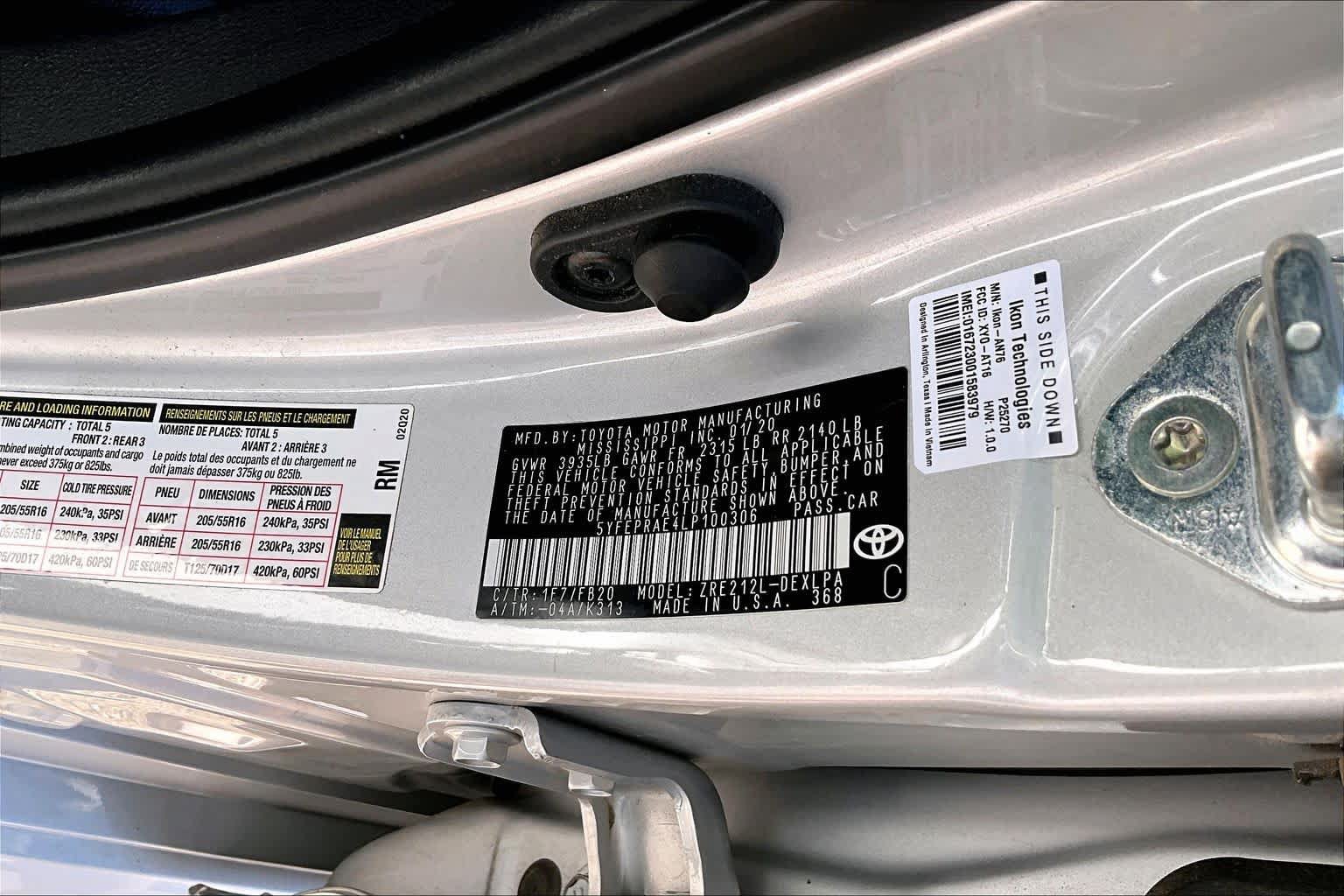 Used 2020 Toyota Corolla LE FWD image 34