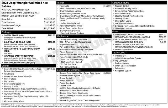 Used 2021 Jeep Wrangler Unlimited Sahara w/ Cold Weather Group image 37