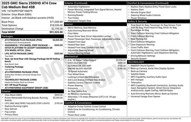 Used 2025 GMC Sierra 2500 AT4 w/ AT4 Premium Plus Package AWD/4WD image 9