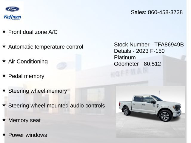 Certified 2023 Ford F150 Platinum w/ Equipment Group 701A High AWD/4WD image 20