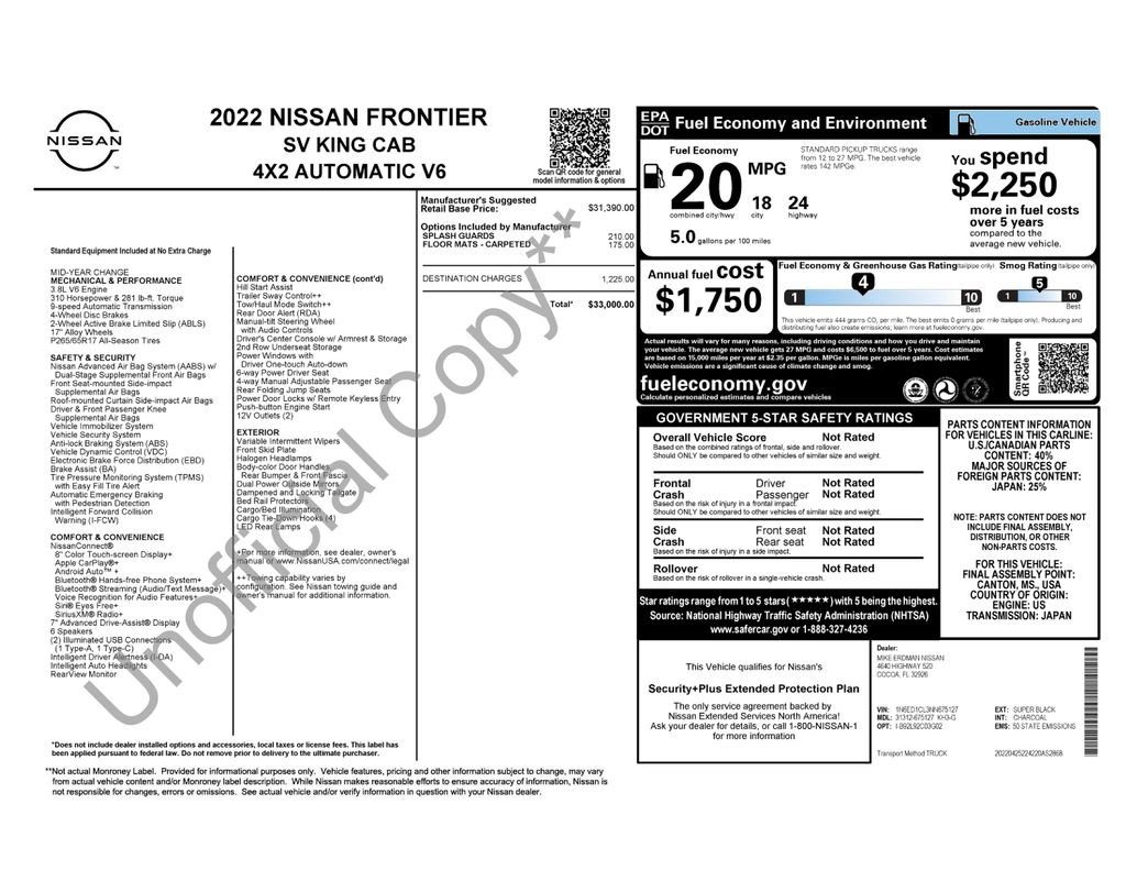 Used 2022 Nissan Frontier SV RWD image 23
