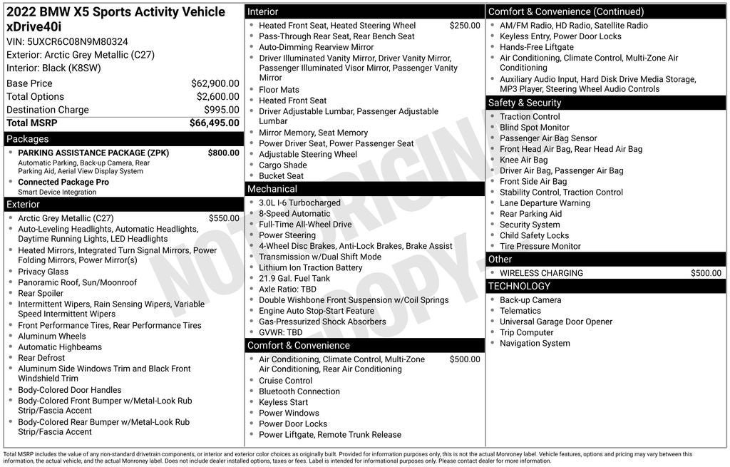 Used 2022 BMW X5 xDrive40i w/ Parking Assistance Package AWD/4WD image 5