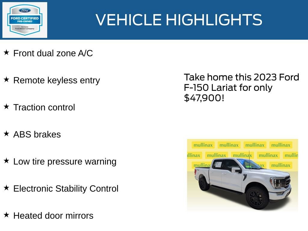 Certified 2023 Ford F150 Lariat AWD/4WD image 11