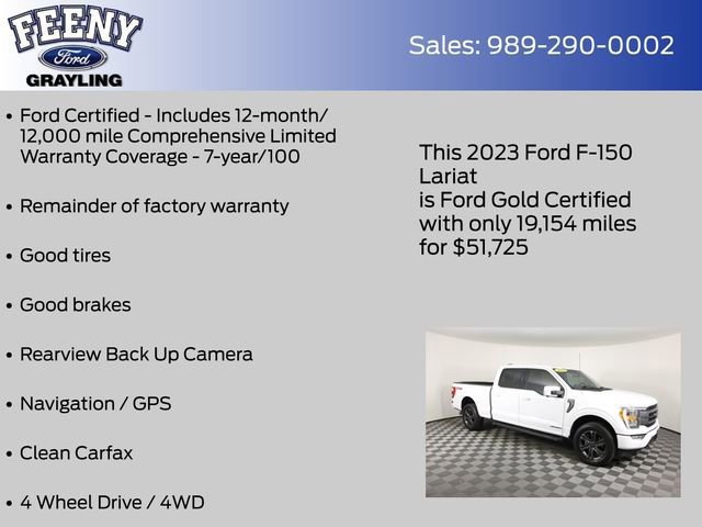 Certified 2023 Ford F150 Lariat w/ FX4 Off-Road Package image 10