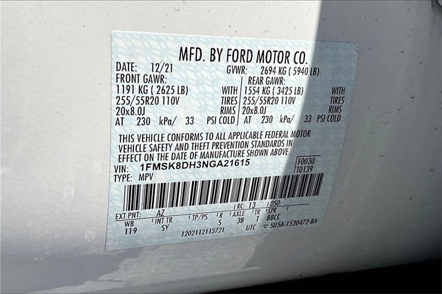 Certified 2022 Ford Explorer XLT w/ Equipment Group 202A image 35