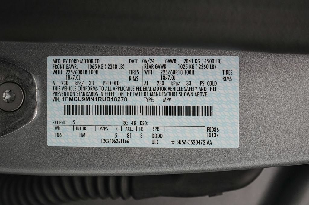 Certified 2024 Ford Escape ST-Line w/ Tech Pack #1 AWD/4WD image 29