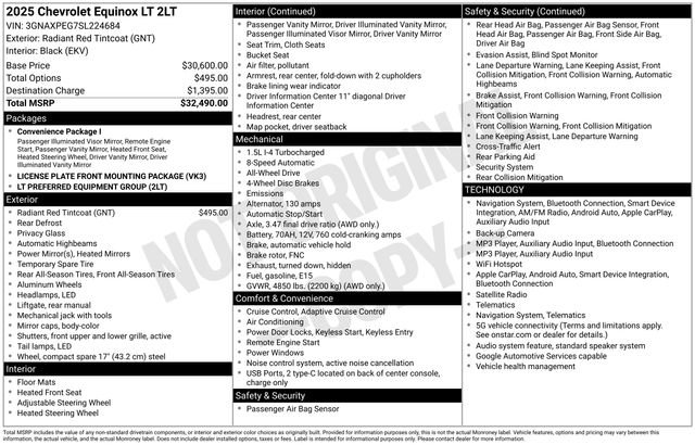 Used 2025 Chevrolet Equinox LT AWD/4WD image 32