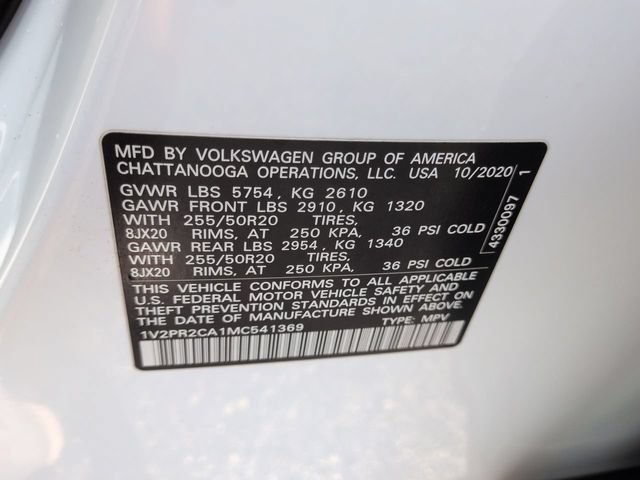 Used 2021 Volkswagen Atlas SE w/ Panoramic Sunroof Package FWD image 39