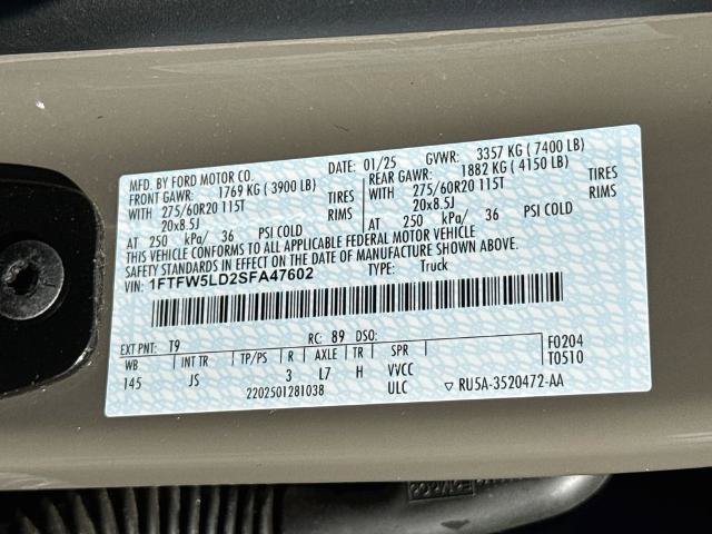 Certified 2025 Ford F150 Lariat w/ Equipment Group 501A Mid AWD/4WD image 24
