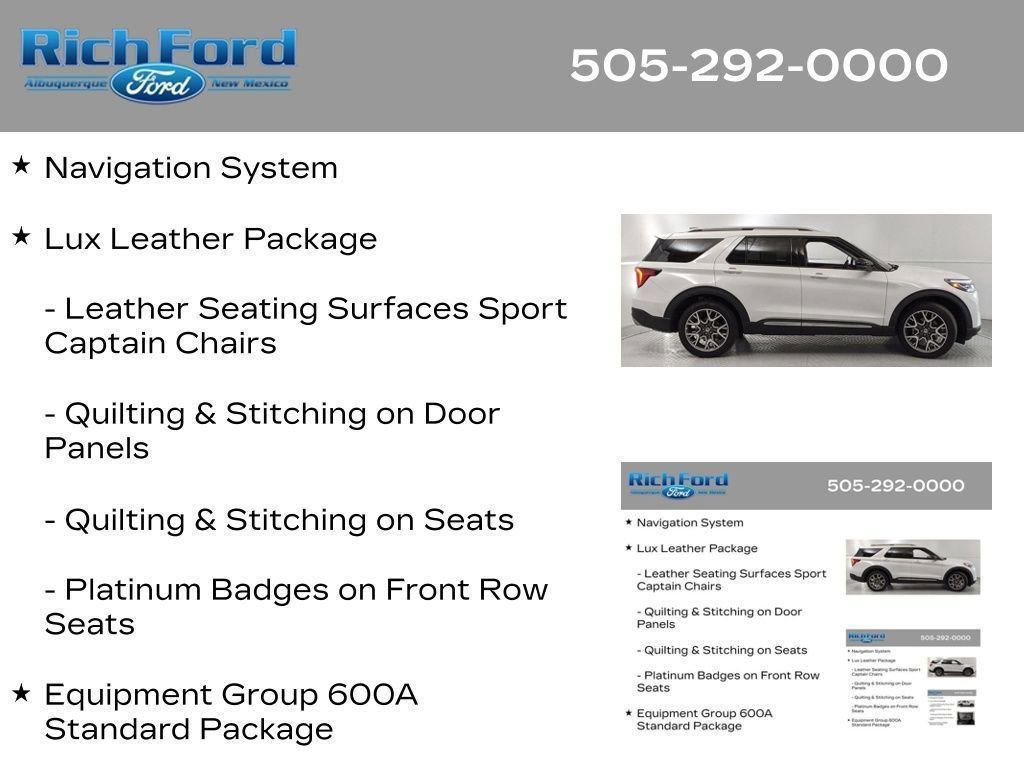 Certified 2025 Ford Explorer Platinum w/ Ultimate Package AWD/4WD image 17