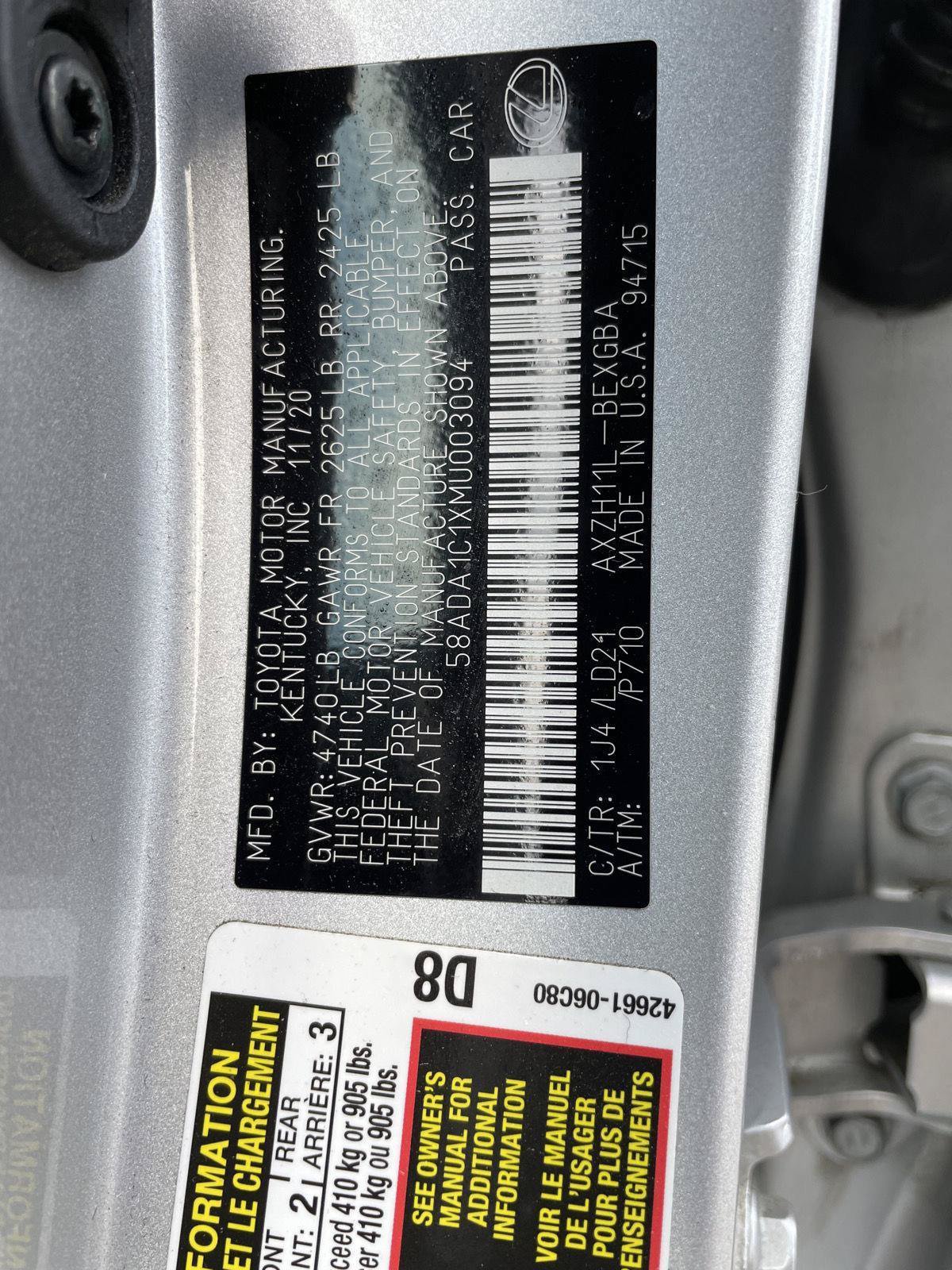 Used 2021 Lexus ES 300h w/ Premium Package FWD image 32