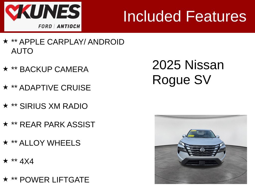 Used 2025 Nissan Rogue SV AWD/4WD image 3