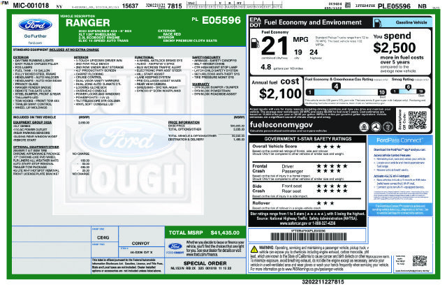 Certified 2023 Ford Ranger XLT w/ Equipment Group 302A High AWD/4WD image 9