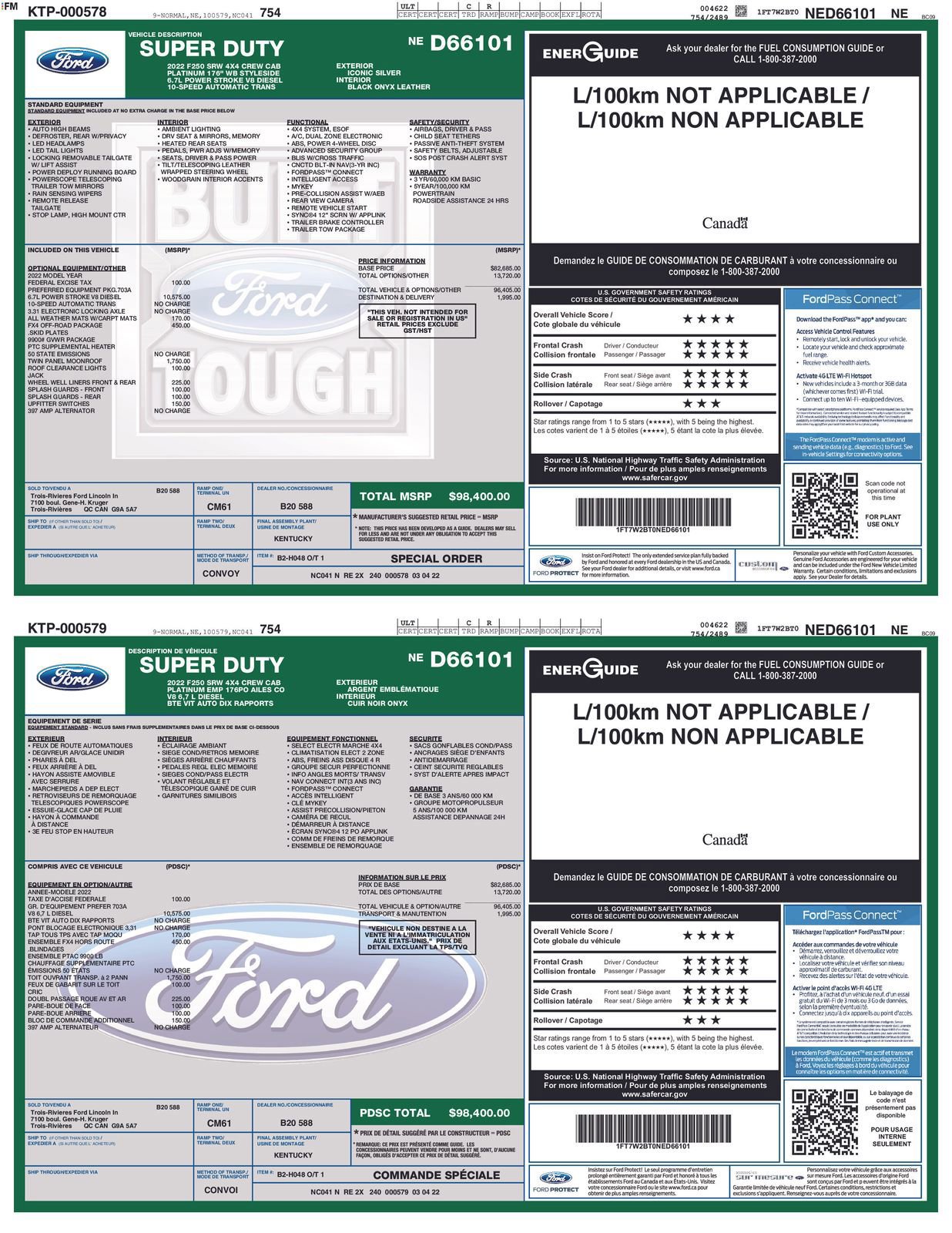 Certified 2022 Ford F250 Platinum w/ FX4 Off-Road Package image 9