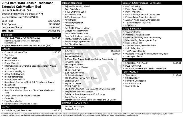 Used 2024 RAM 1500 Tradesman w/ Popular Equipment Group RWD image 6