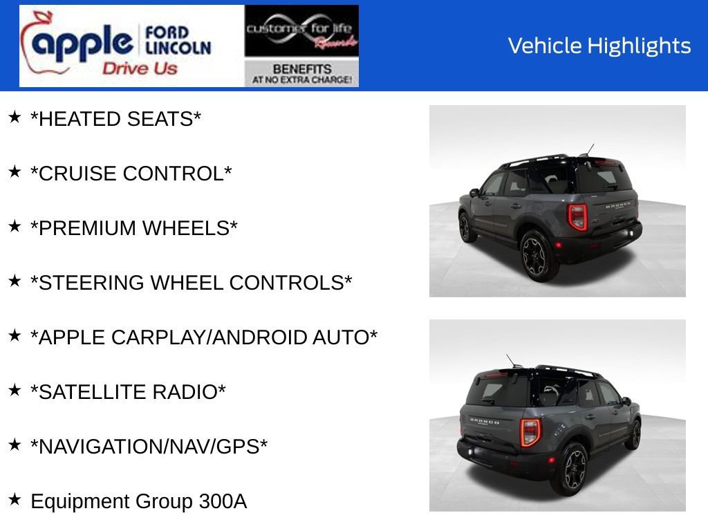 Certified 2025 Ford Bronco Sport Outer Banks w/ Outer Banks Tech Package+ image 13