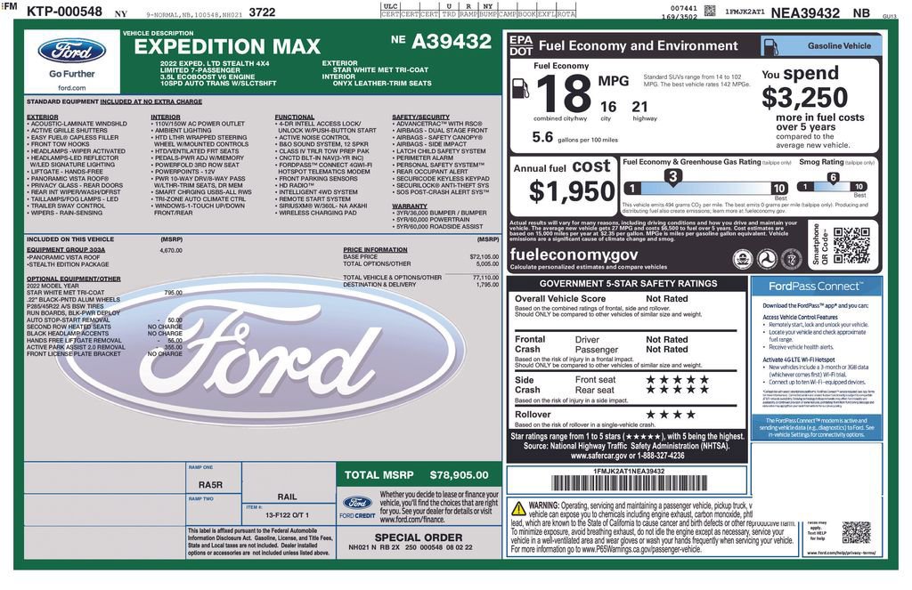 Certified 2022 Ford Expedition Max Limited AWD/4WD image 37