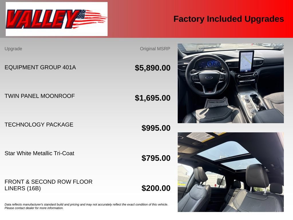 Certified 2023 Ford Explorer ST w/ Equipment Group 401A AWD/4WD image 6