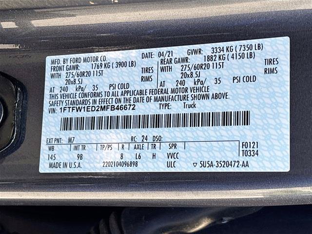 Certified 2021 Ford F150 Platinum w/ Equipment Group 701A High AWD/4WD image 36