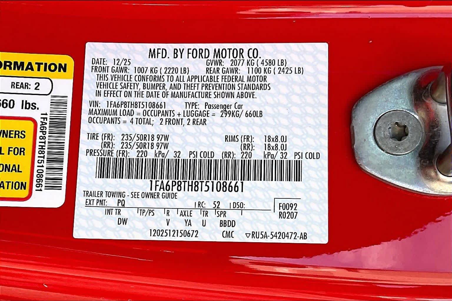 Certified 2026 Ford Mustang Coupe RWD image 30