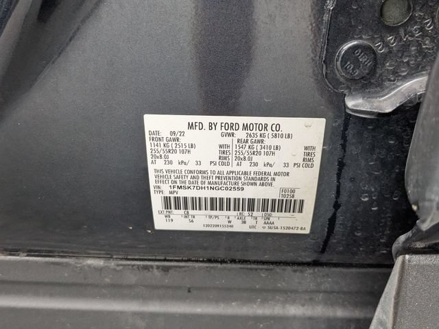 Certified 2022 Ford Explorer XLT w/ Equipment Group 202A RWD image 31