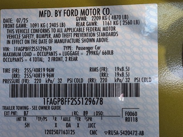 Certified 2025 Ford Mustang GT Premium RWD image 36