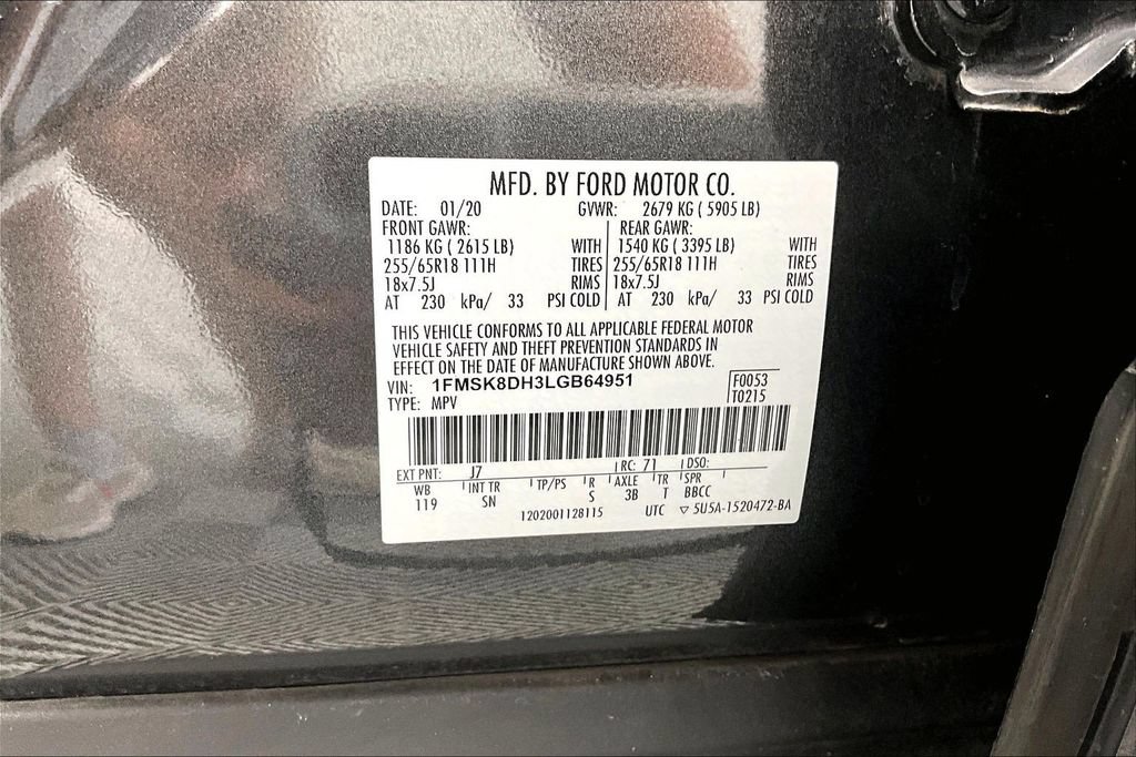 Certified 2020 Ford Explorer XLT w/ Equipment Group 202A AWD/4WD image 36