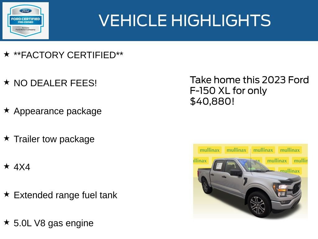 Certified 2023 Ford F150 XL w/ STX Appearance Package AWD/4WD image 11