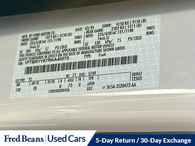 Certified 2024 Ford Transit 250 Base w/ Exterior Upgrade Package image 31