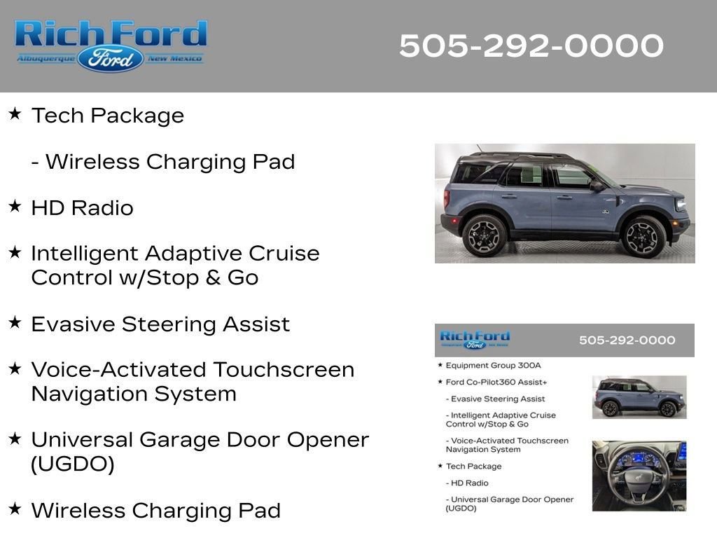 Certified 2024 Ford Bronco Sport Outer Banks w/ Tech Package AWD/4WD image 24