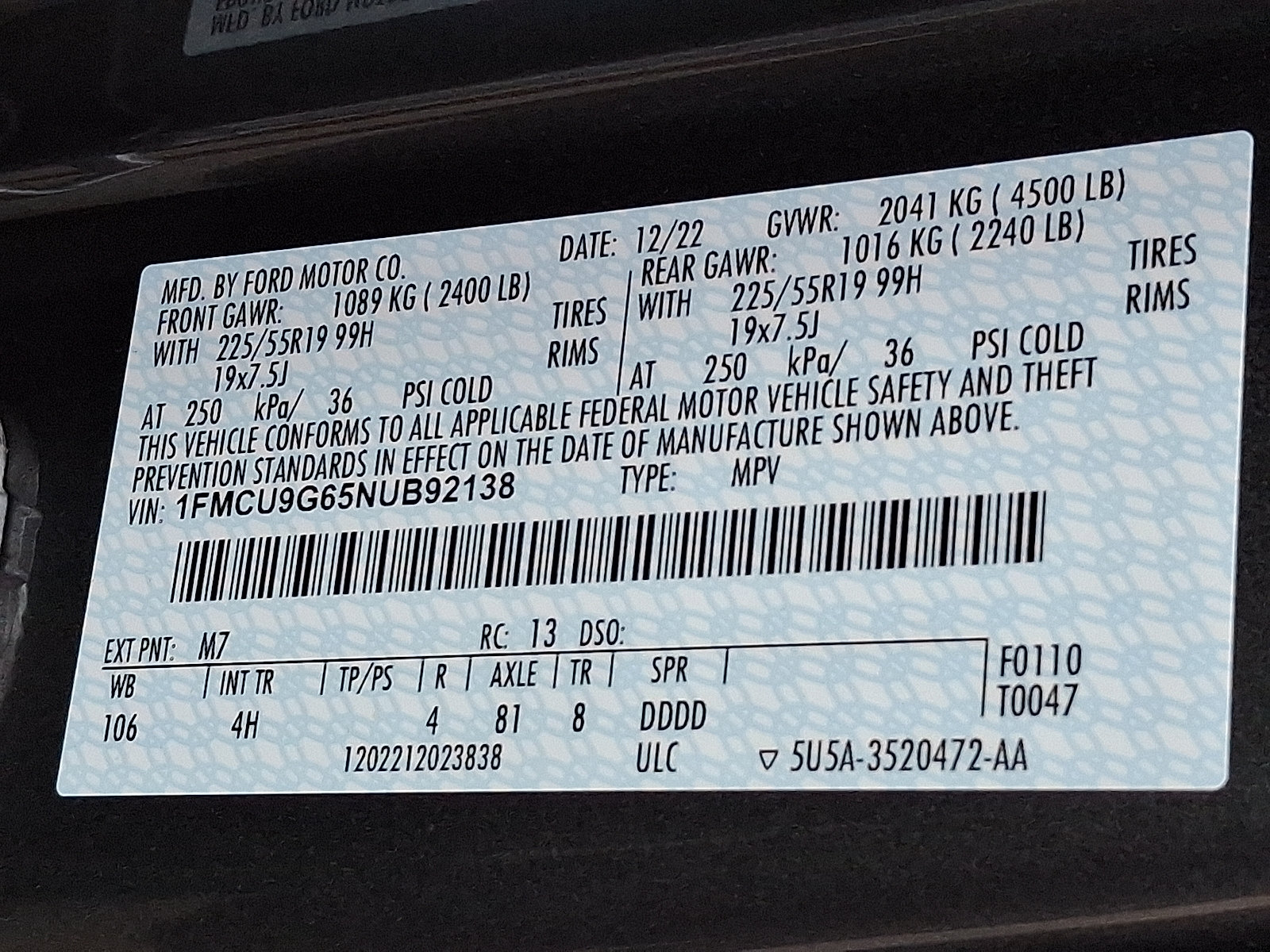 Certified 2022 Ford Escape SE w/ SE Sport Appearance Package AWD/4WD image 25