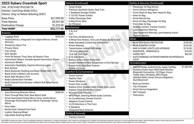 Used 2023 Subaru Crosstrek 2.5i Sport image 39