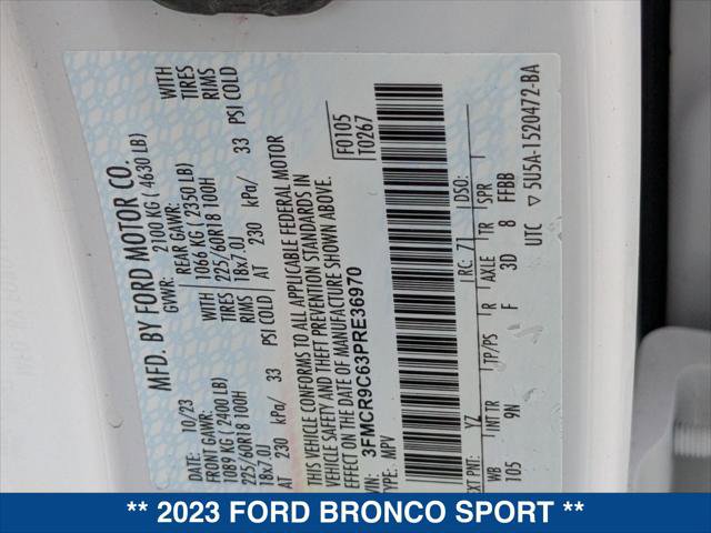 Certified 2023 Ford Bronco Sport Outer Banks w/ Tech Package image 25